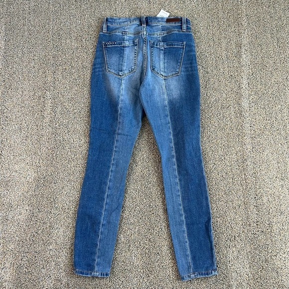 Nwt BlankNYC The Bond Ankle Slit Mid Rise Skinny Leg Stretch Denim Jeans 25 - Picture 3 of 7
